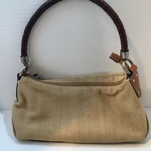 Fossil Small Canvas Bag Braided Leather Strap